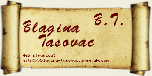 Blagina Tasovac vizit kartica